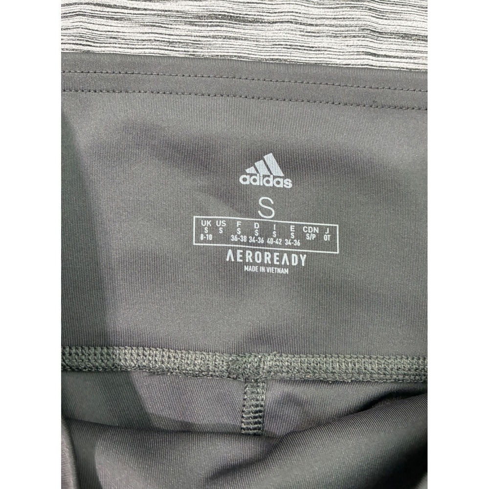Adidas Bundle Womens 2pc Set Grey Space Dye V-Neck Tee Black 7/8 Leggings S - Picture 8 of 8